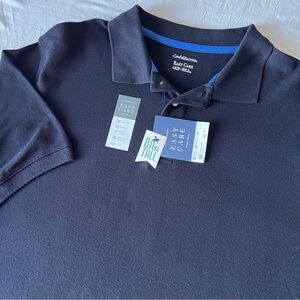 Croft & Barrow Easy Care Men Sz 4XB Big&Tall Shirt Pique Polo Black NEW Golf